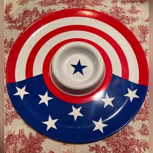 PATRIOTIC CHIP & DIP BOWL.